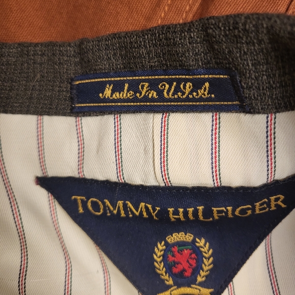 Vtg Tommy Hilfiger Wool Blazer Men's Sz 44R Preppy Academia Made In USA Office - Picture 8 of 8